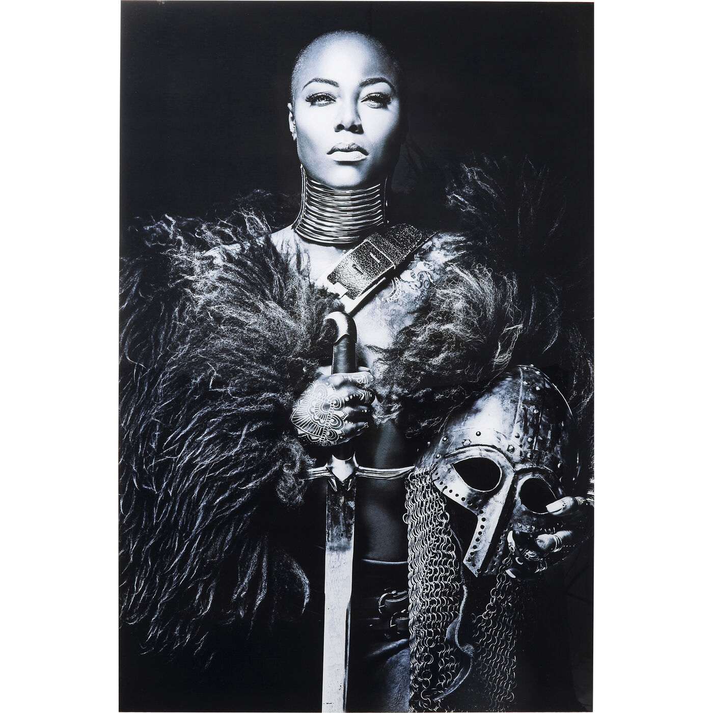 Картина стеклянная Lady Knight 100x150 см