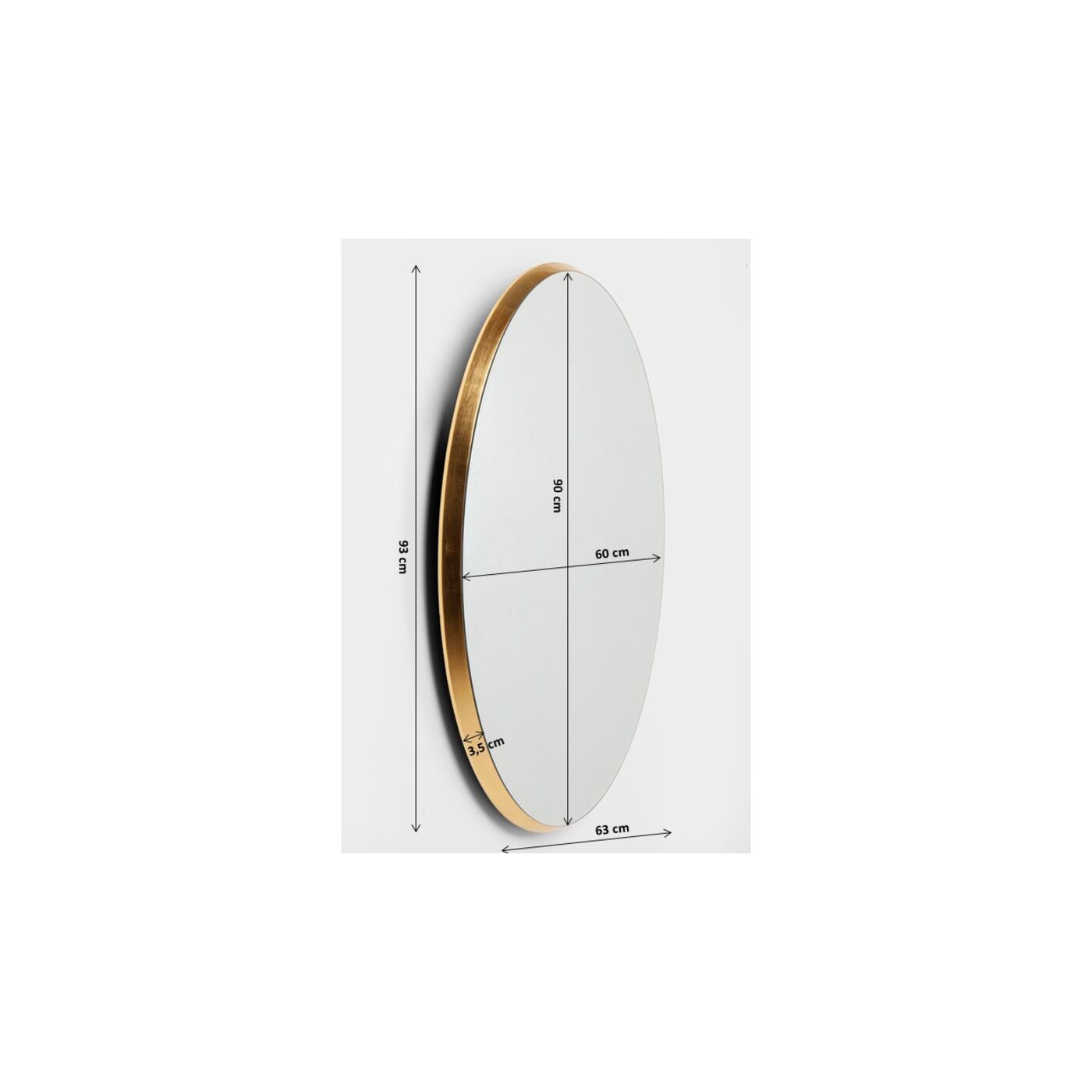 Зеркало Universe Oval 94x64 см