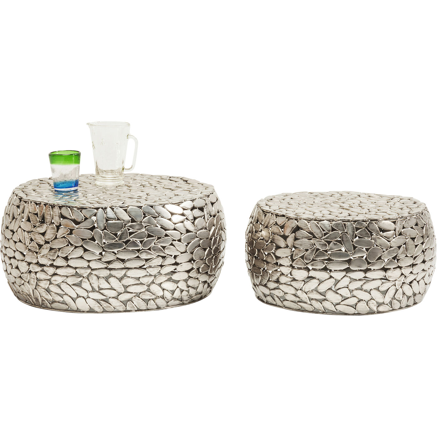 Стол кофейный Pebbles Deluxe Silver (2 шт)