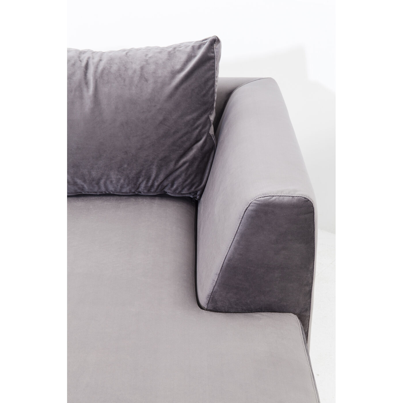 Диван угловой правосторонний Gianna Velvet Grey Right