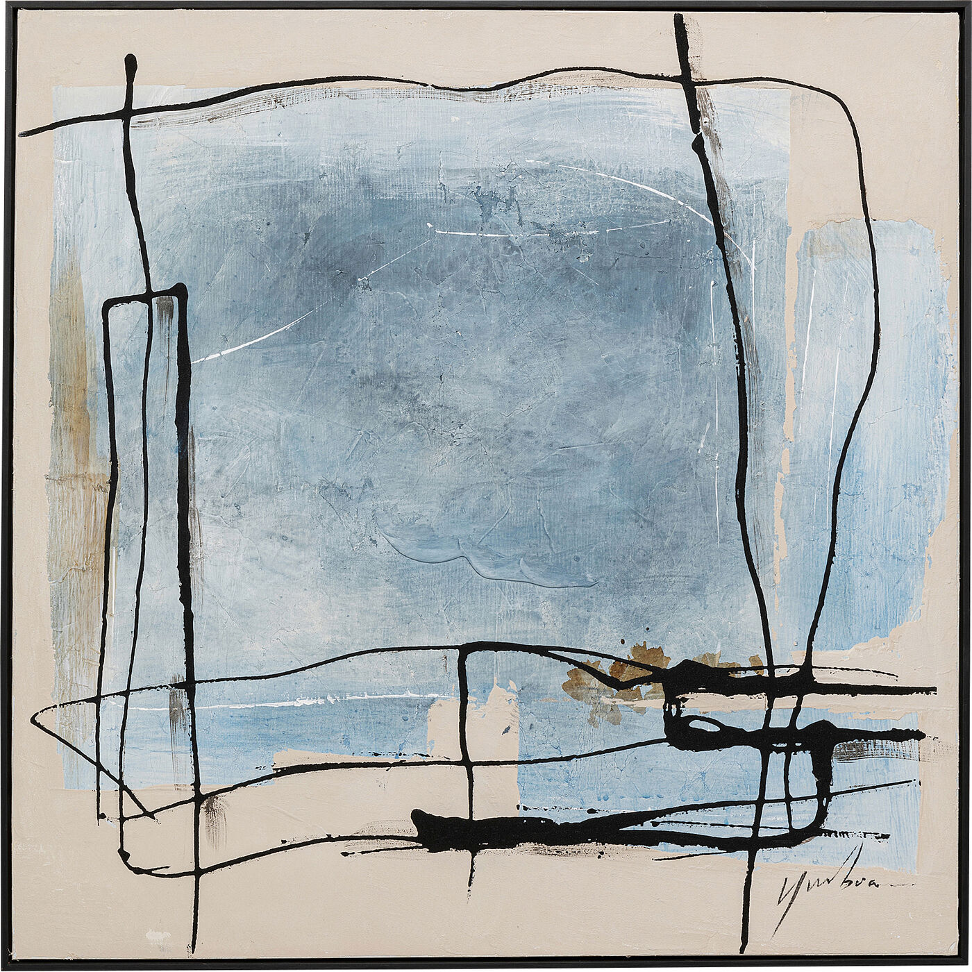 Картина в раме Dust Blue 100x100 см
