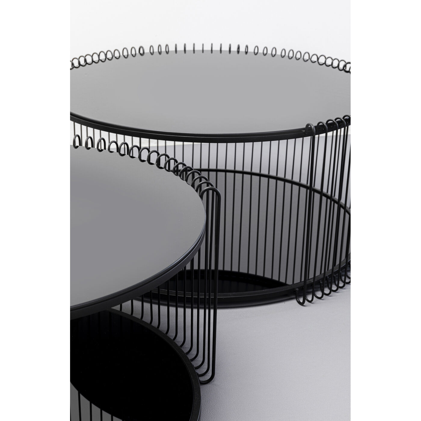 Стол кофейный Wire Cut Out Black (2 шт)