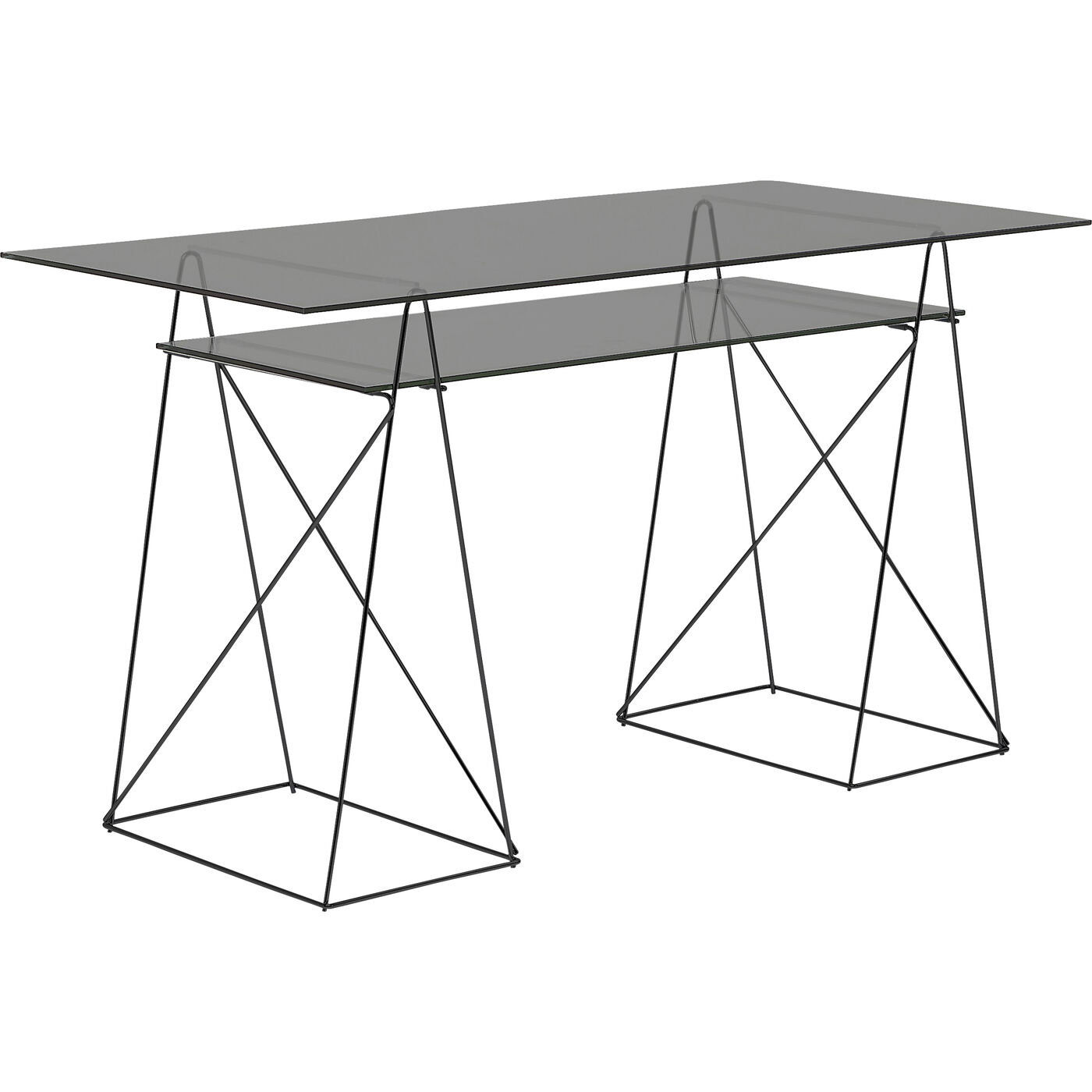 Стол Polar Black с закаленным стеклом 135x65 см
