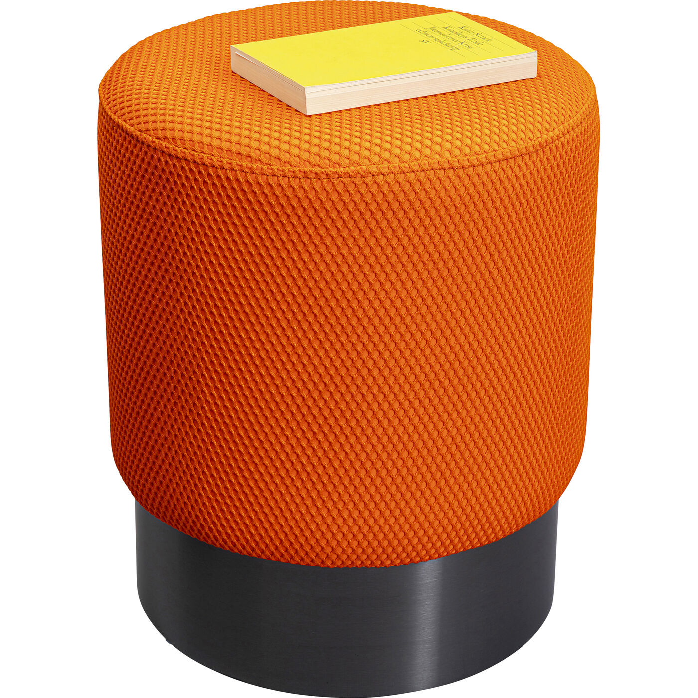 Пуф Jody Orange Mesh Black Ø35 см