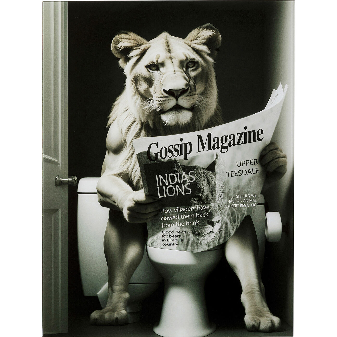 Картина стеклянная Bath Tiger 60x80 см