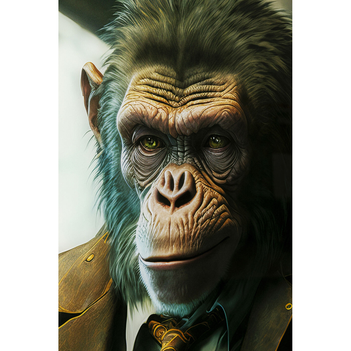 Картина стеклянная Drinking Monkey 100x100 см