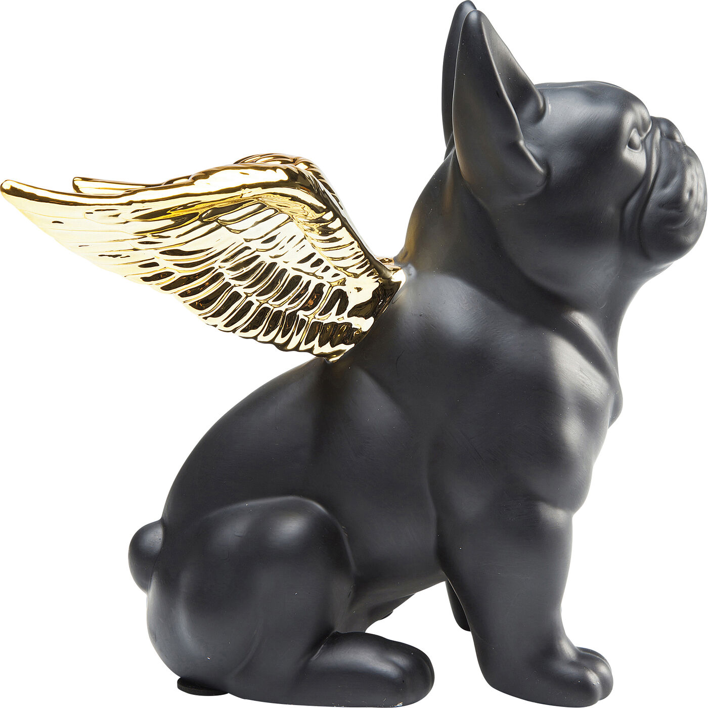 Фигура декоративная Sitting Angel Dog Gold-Black