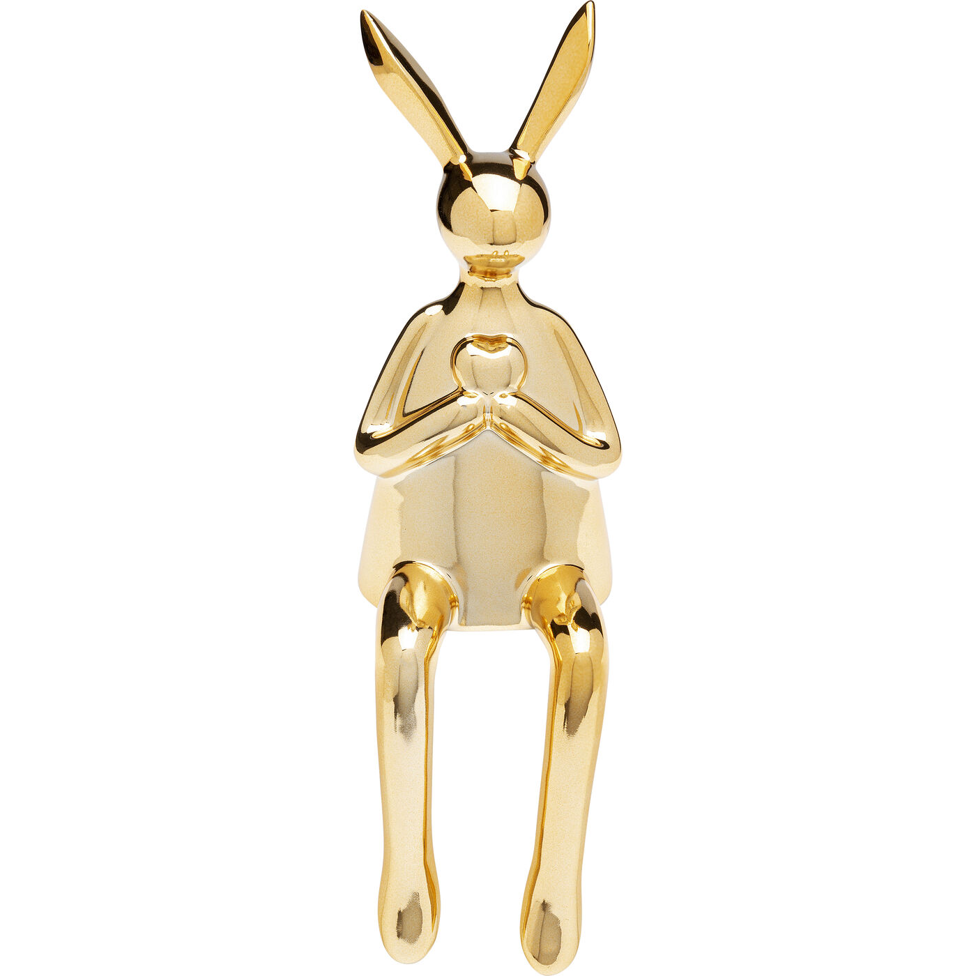 Фигура декоративная Sitting Rabbit Heart Gold 29 см