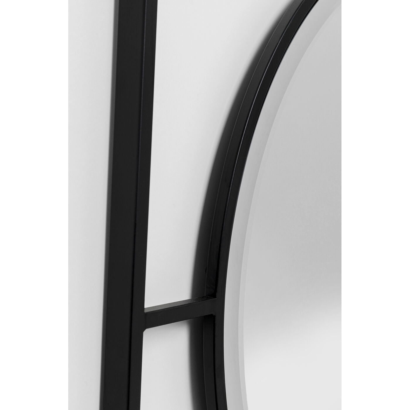 Зеркало настенное Stanford Frame Matt Black Ø90 см
