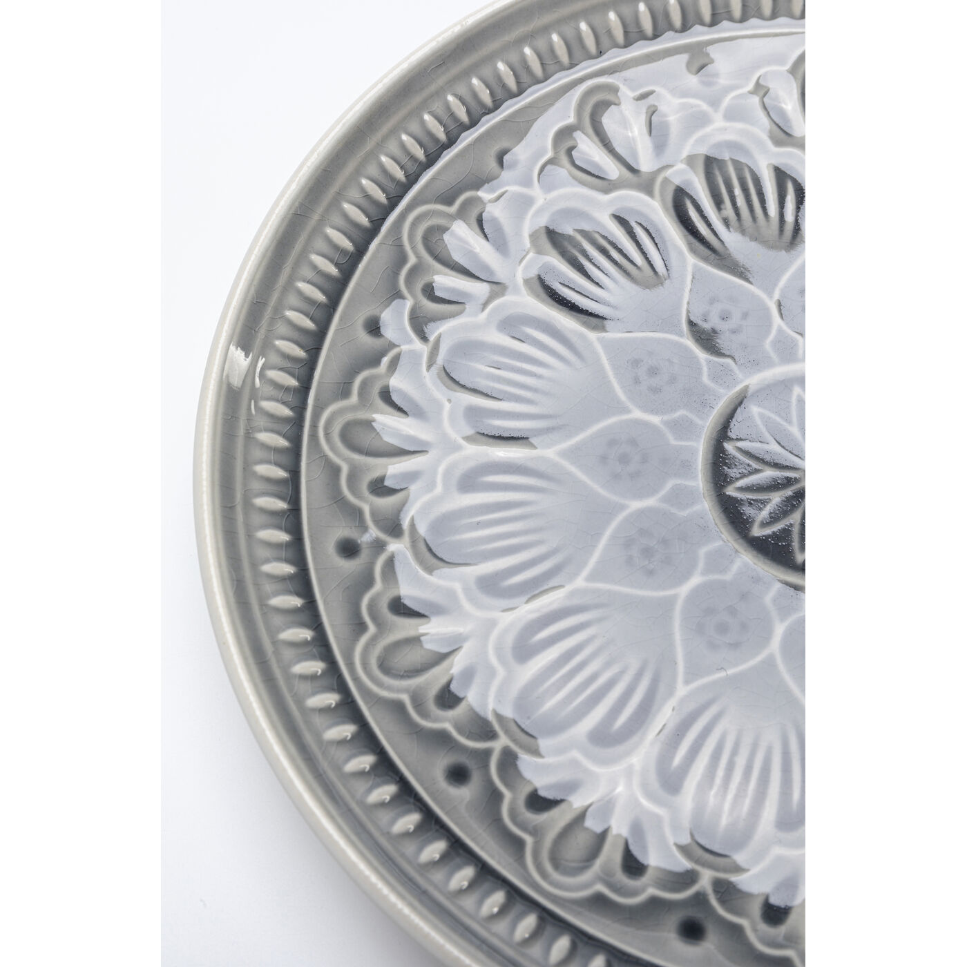 Тарелка Sicilia Mandala Grey Ø21 см