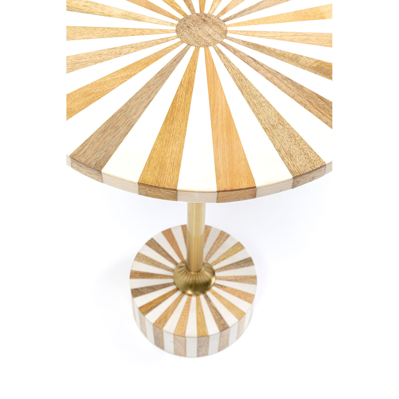 Стол приставной Domero Cirque Gold White Ø40 см