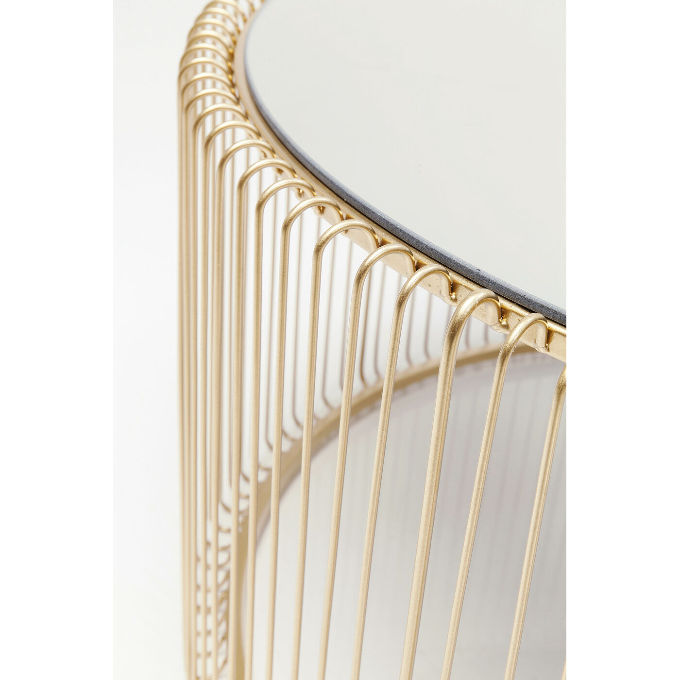 Стол кофейный Wire Uno Brass Ø80 см