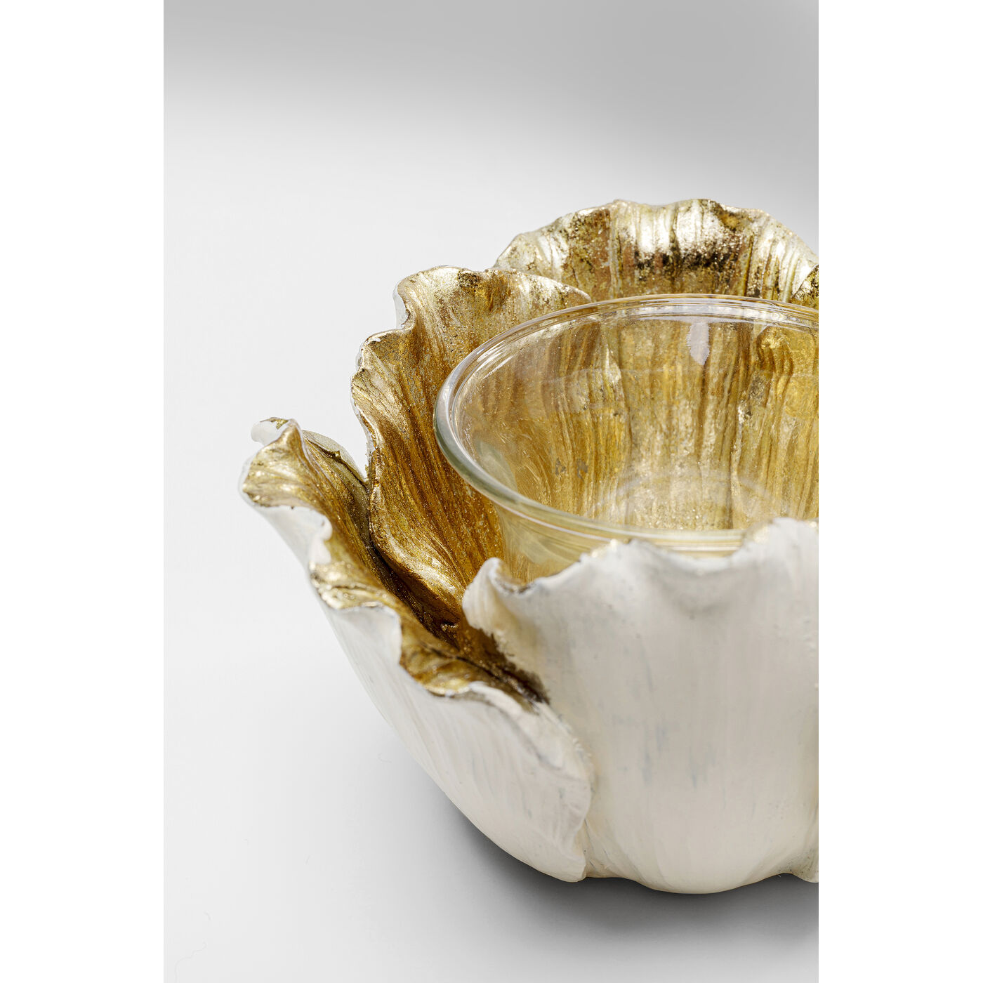 Подсвечник Flower Bloom Creme Gold Ø8 см