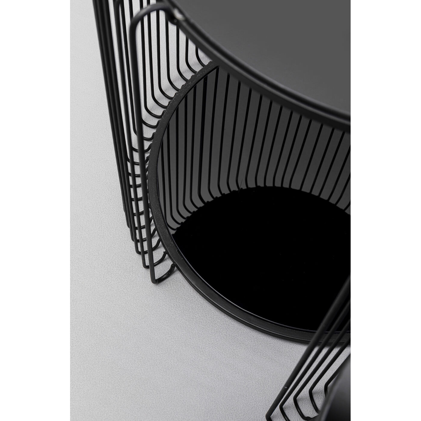 Стол приставной Wire Cut Out Black Ø45 см (2 шт)