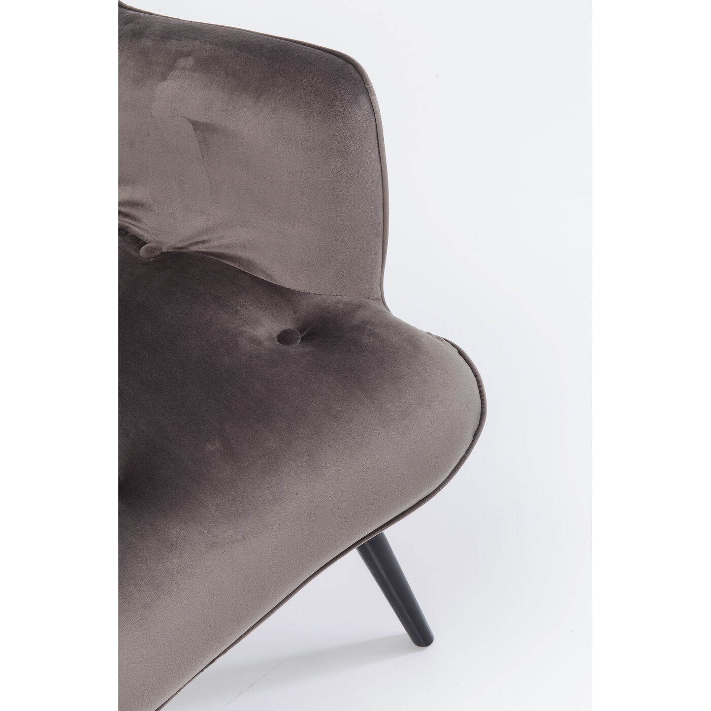 Кресло Black Vicky Velvet Grey