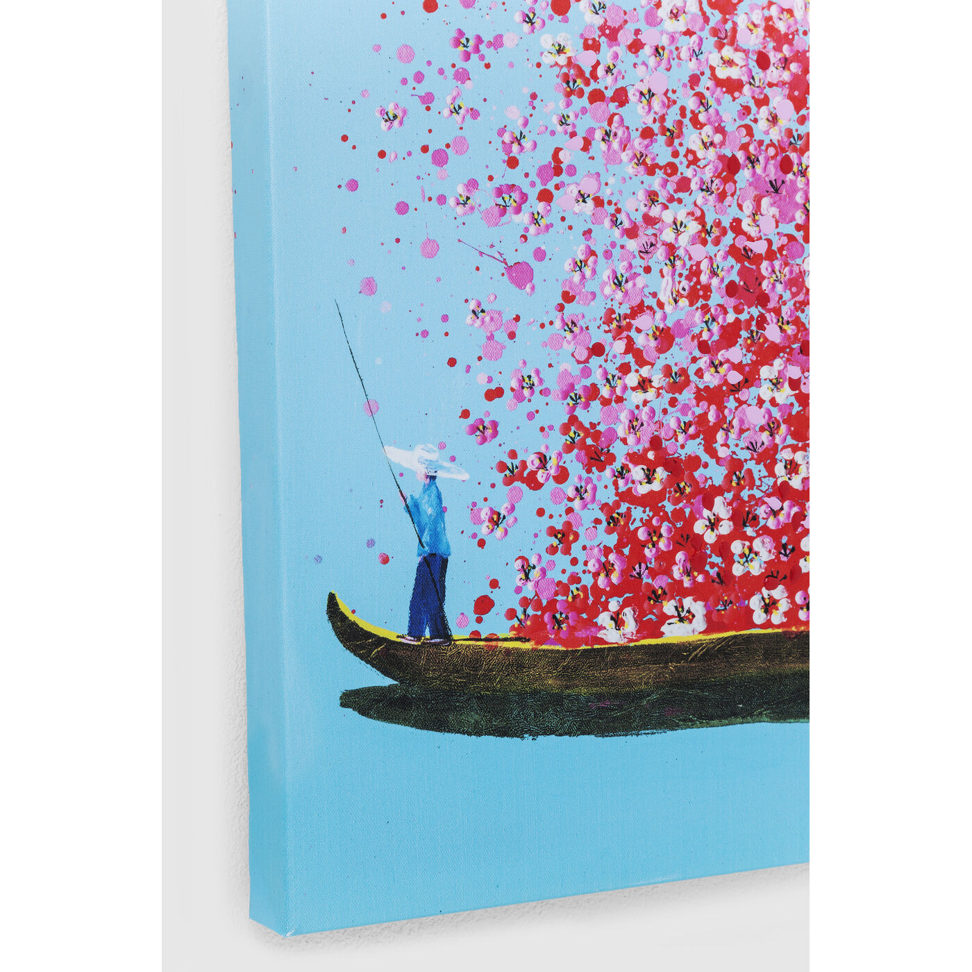 Картина на холсте Flower Boat Blue Pink 30x40cm