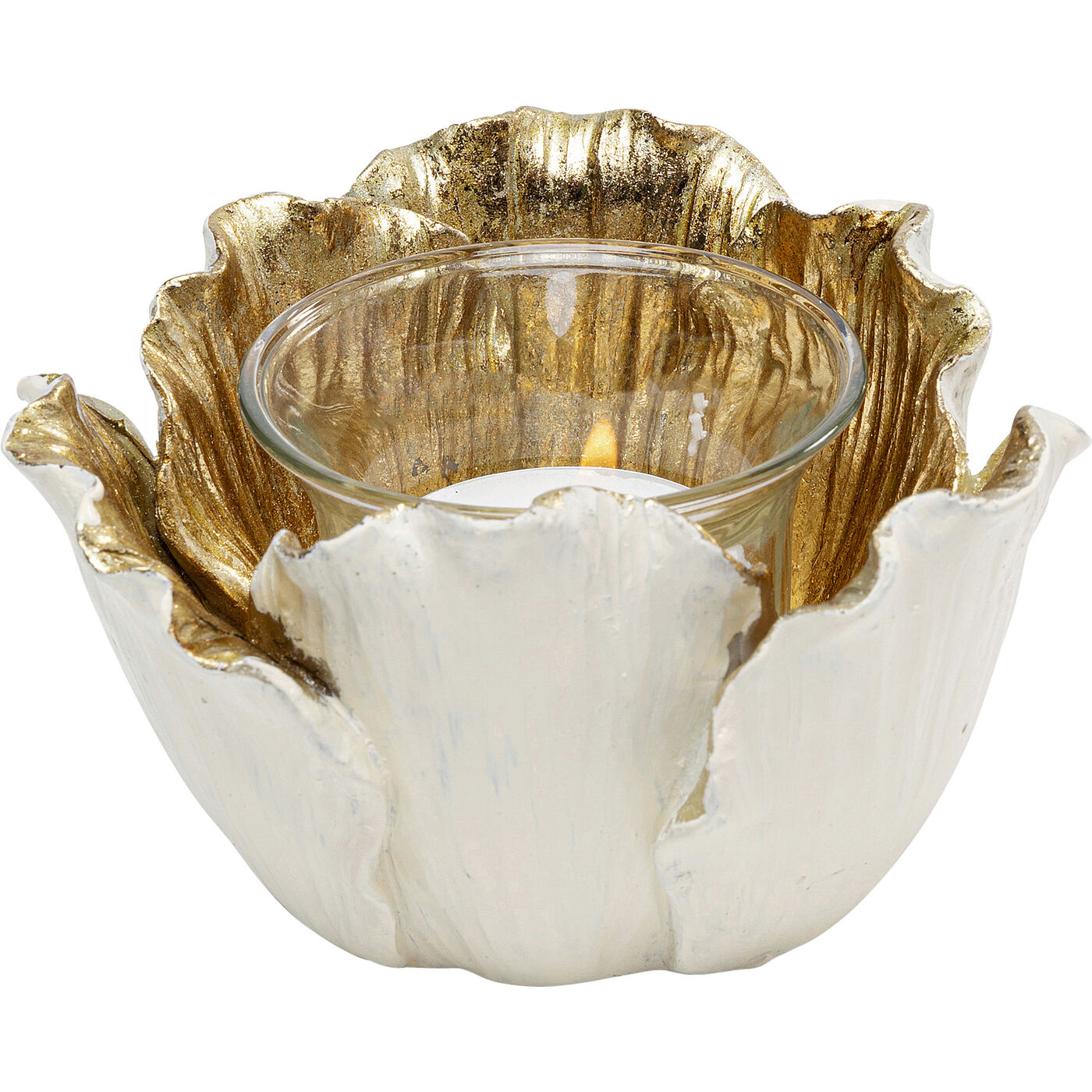 Подсвечник Flower Bloom Creme Gold Ø8 см