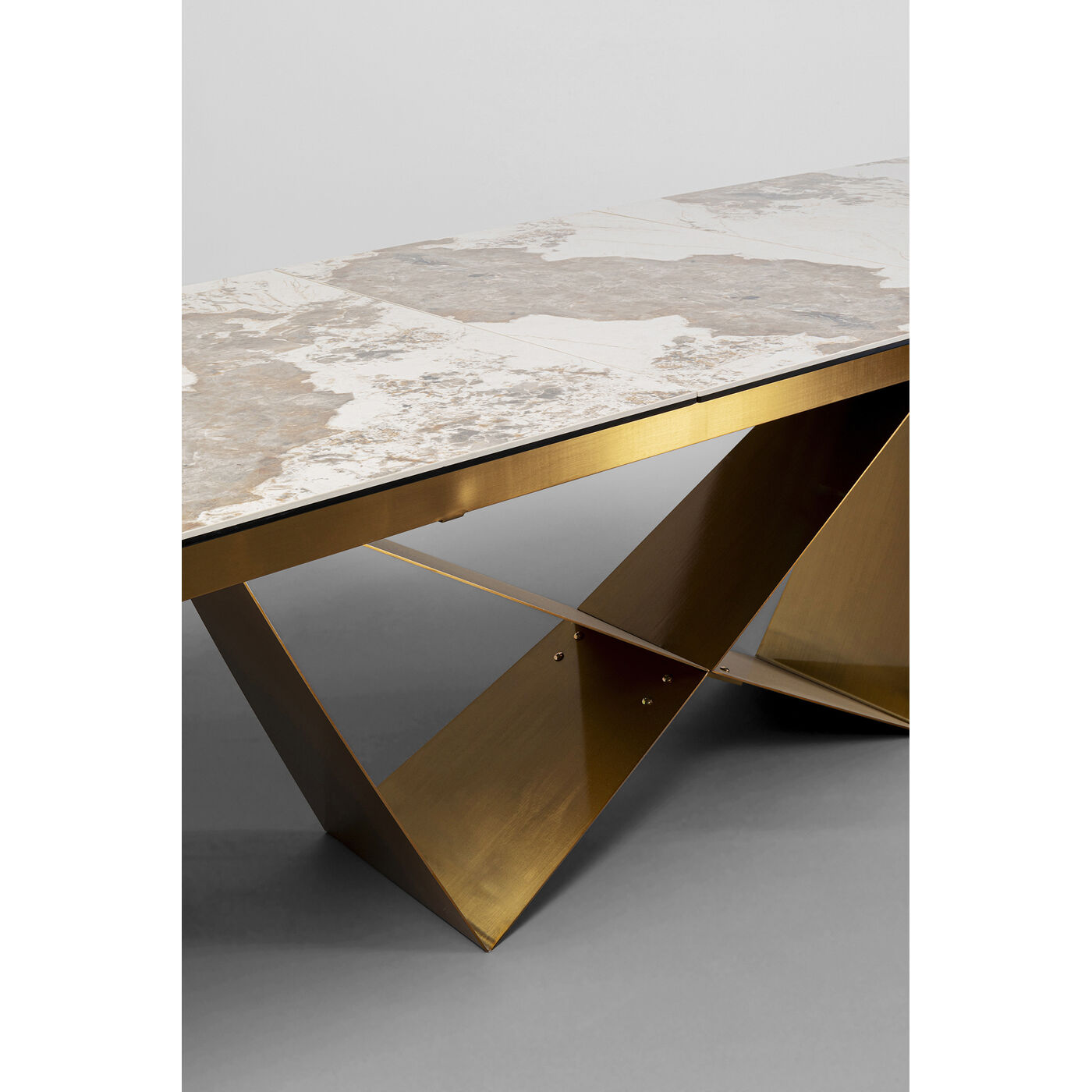 Стол обеденный раздвижной Connesso Brass 200(+60)x100 см