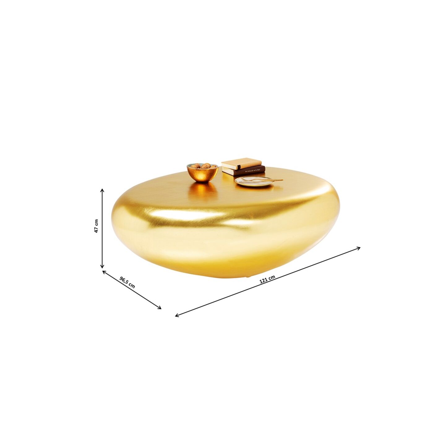 Стол кофейный Pebble Gold 122x96 см