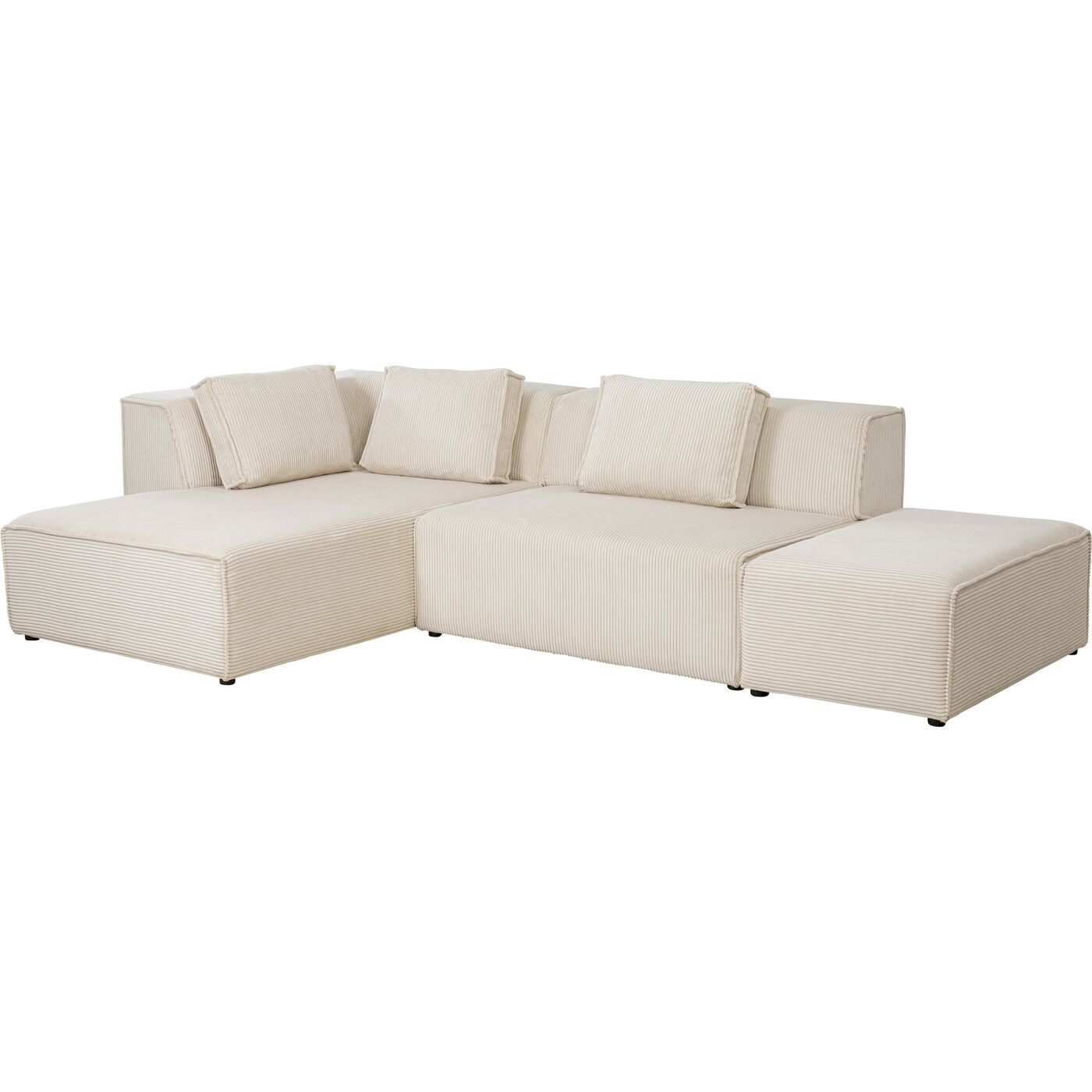 Диван левосторонний угловой Infinity Ottomane Cord Creme Left