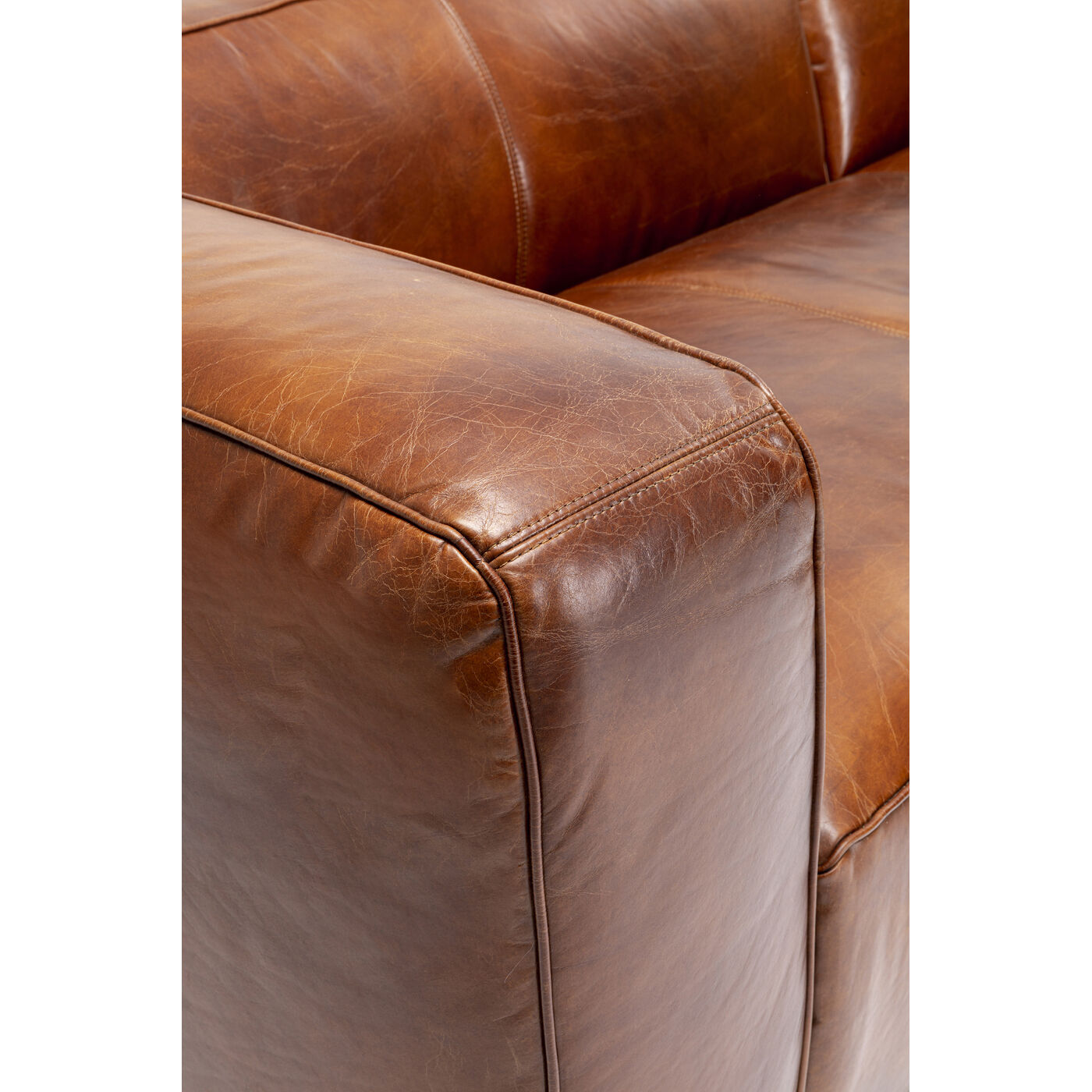 Диван угловой Cubetto Leather Brown 270 см