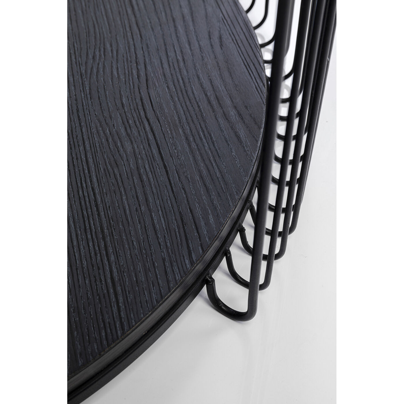 Стол кофейный Wire Double Black Wood (2 шт)