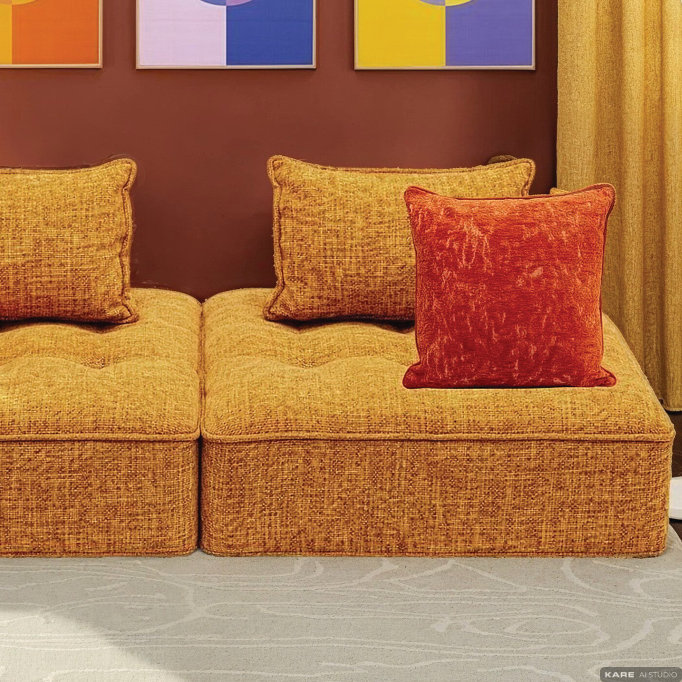 Sofa Portofino Orange (2/Set)