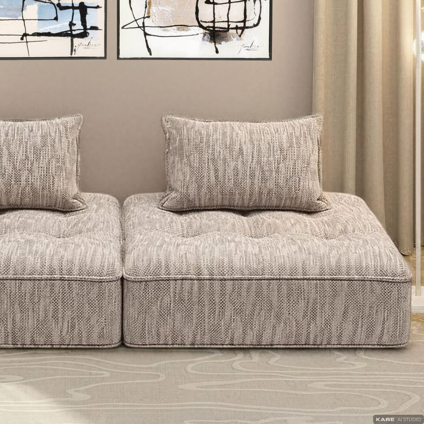 Sofa Portofino Grey (2/Set)