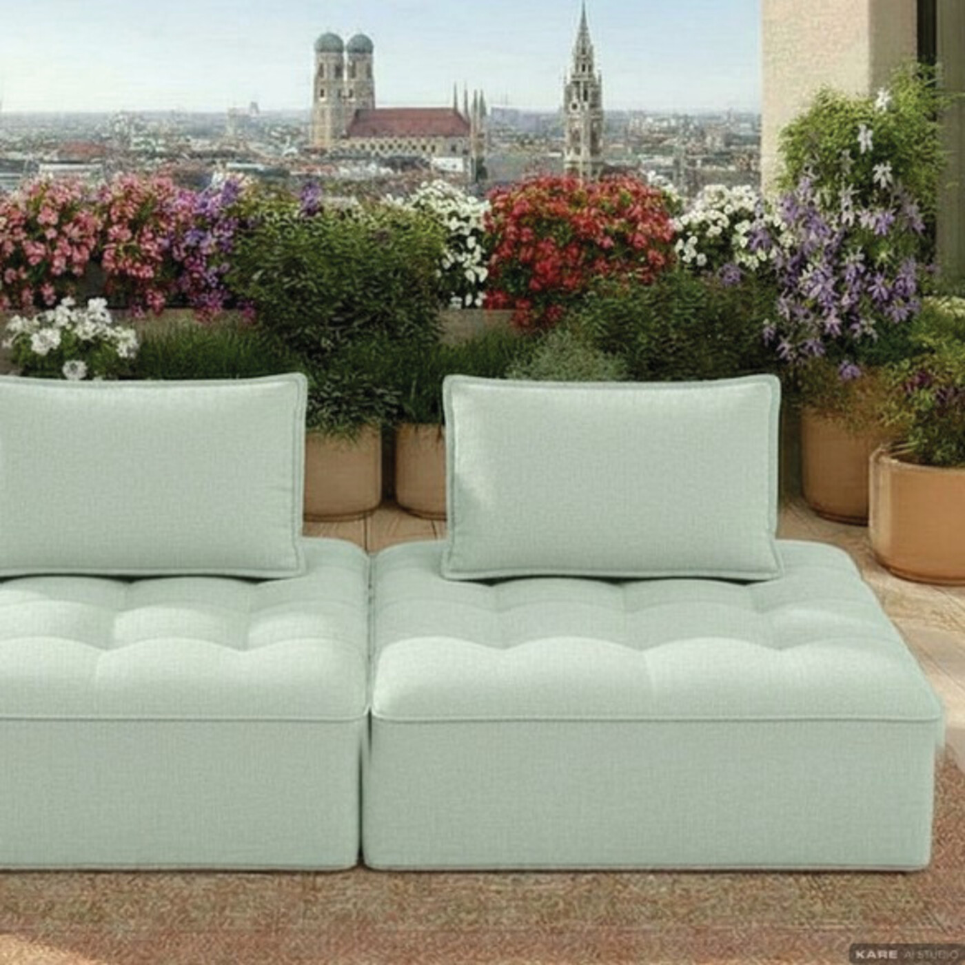 Sofa Portofino Mint Outdoor (2/Set)