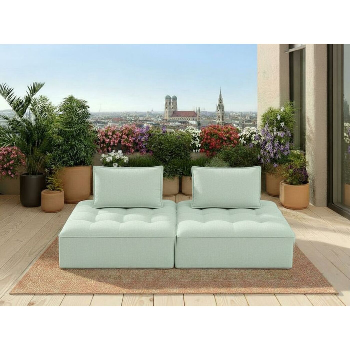 Sofa Portofino Mint Outdoor (2/Set)