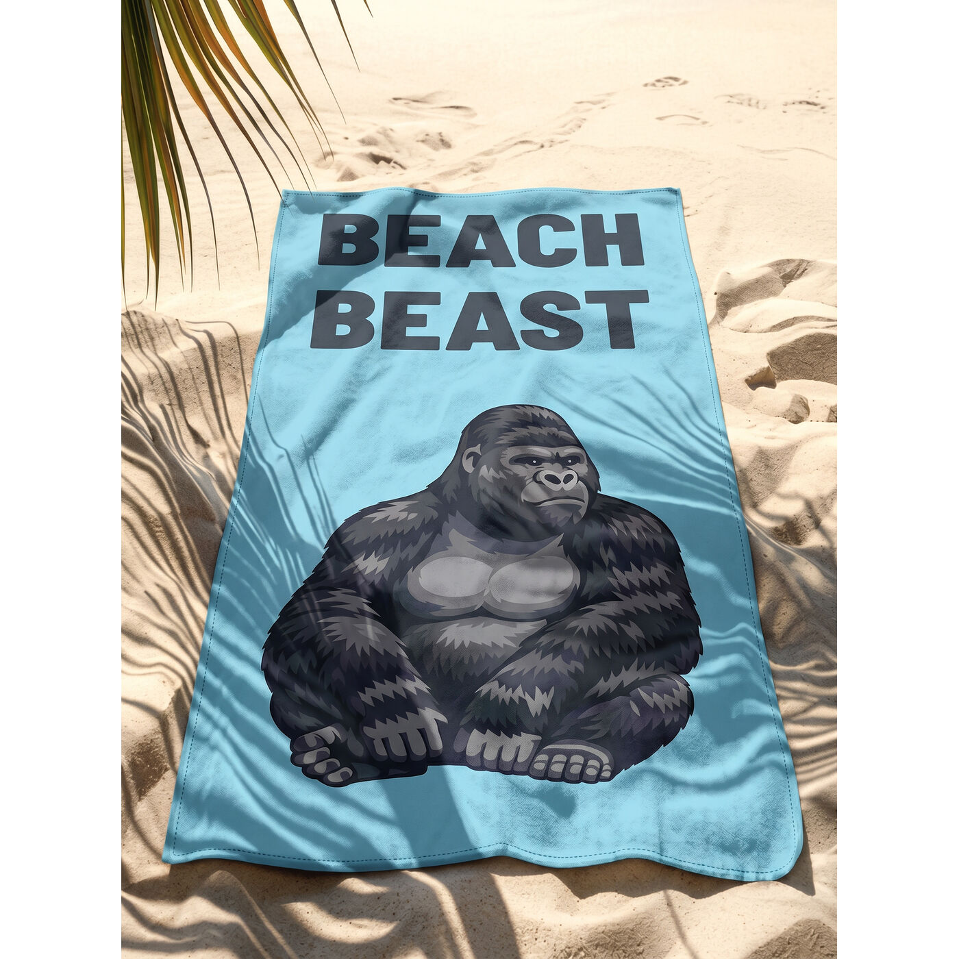 Beach Towel Beast 90x170cm blue