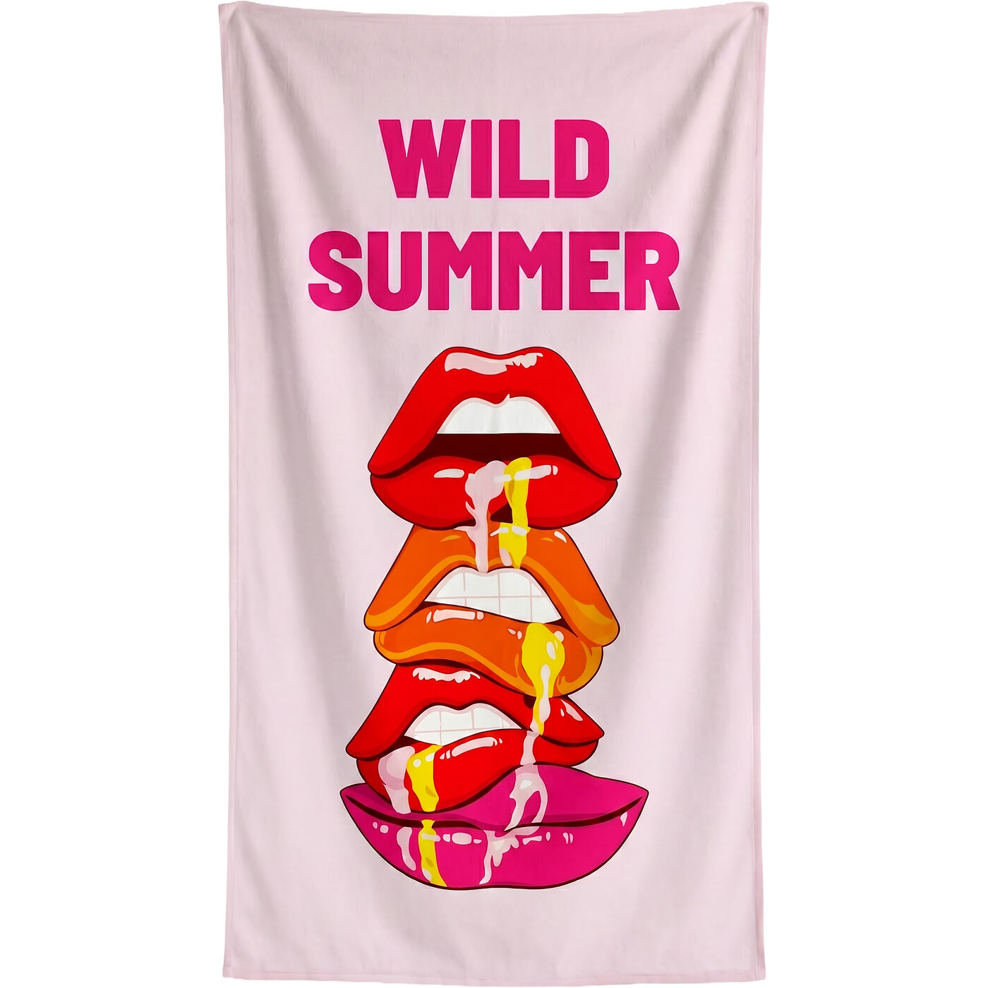 Beach Towel Wild Summer 90x170cm pink