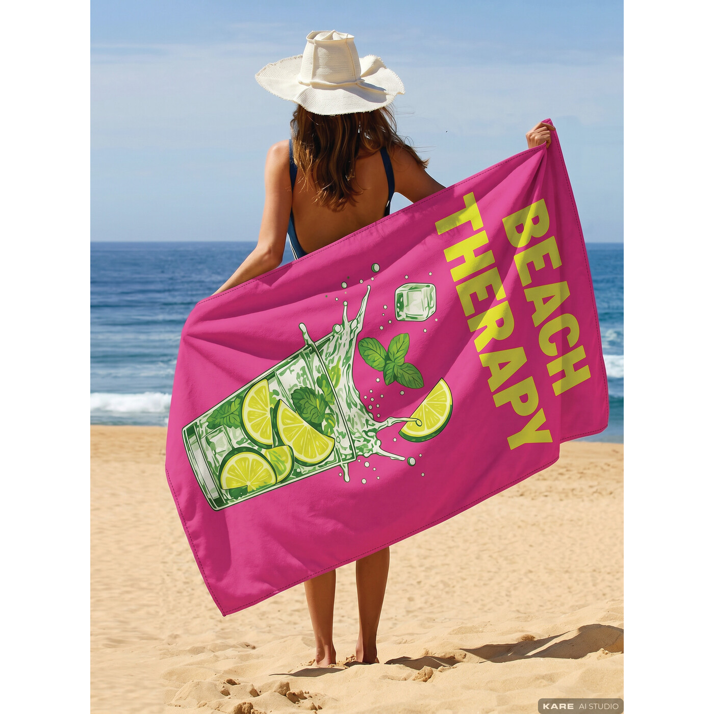 Beach Towel Beach Therapy 90x170cm pink
