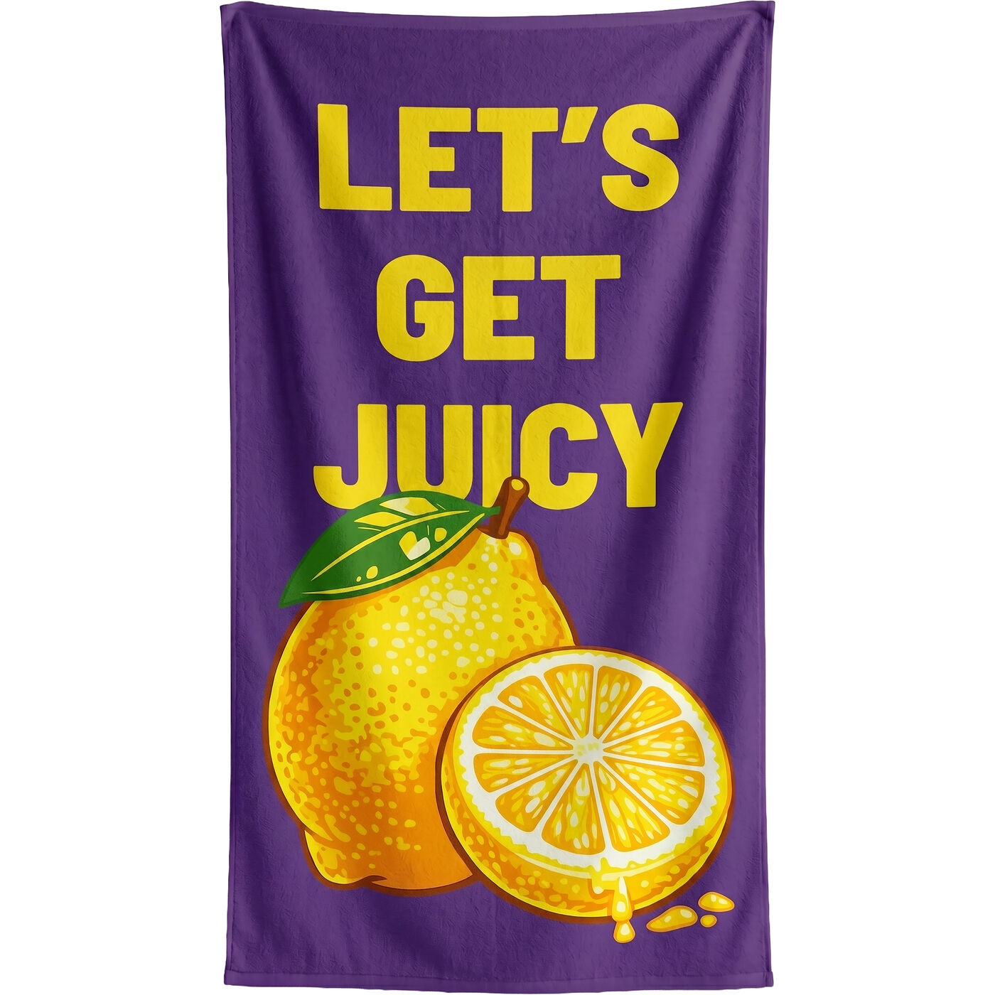 Beach Towel Juicy Lemon 90x170cm lilac
