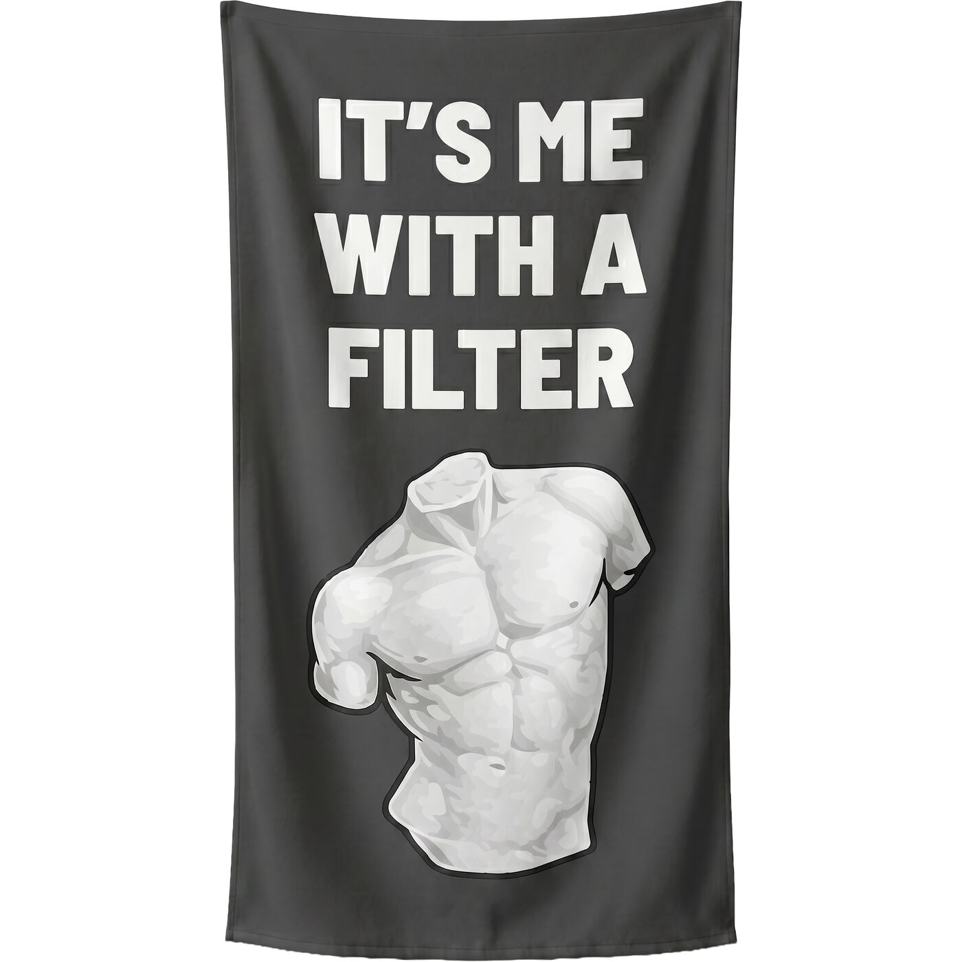 Beach Towel Filter Boy 90x170cm grey