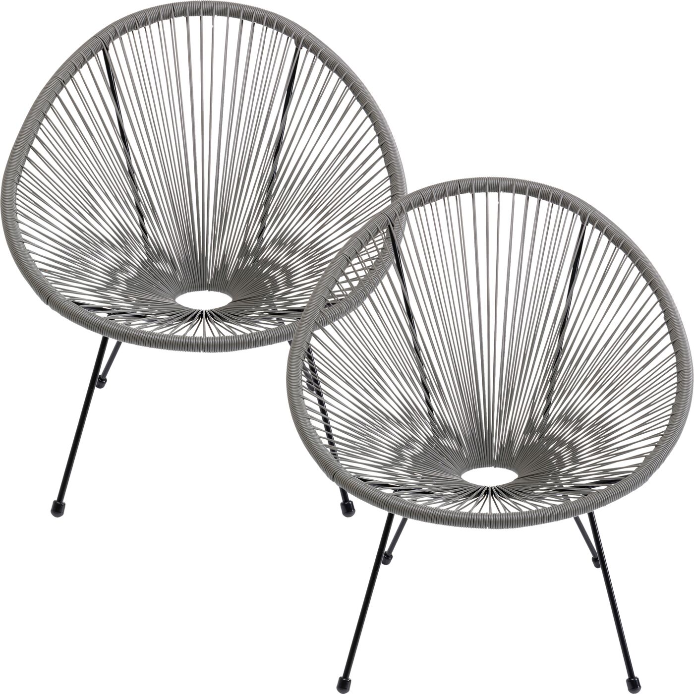 Armchair Acapulco Grey (2/Set)