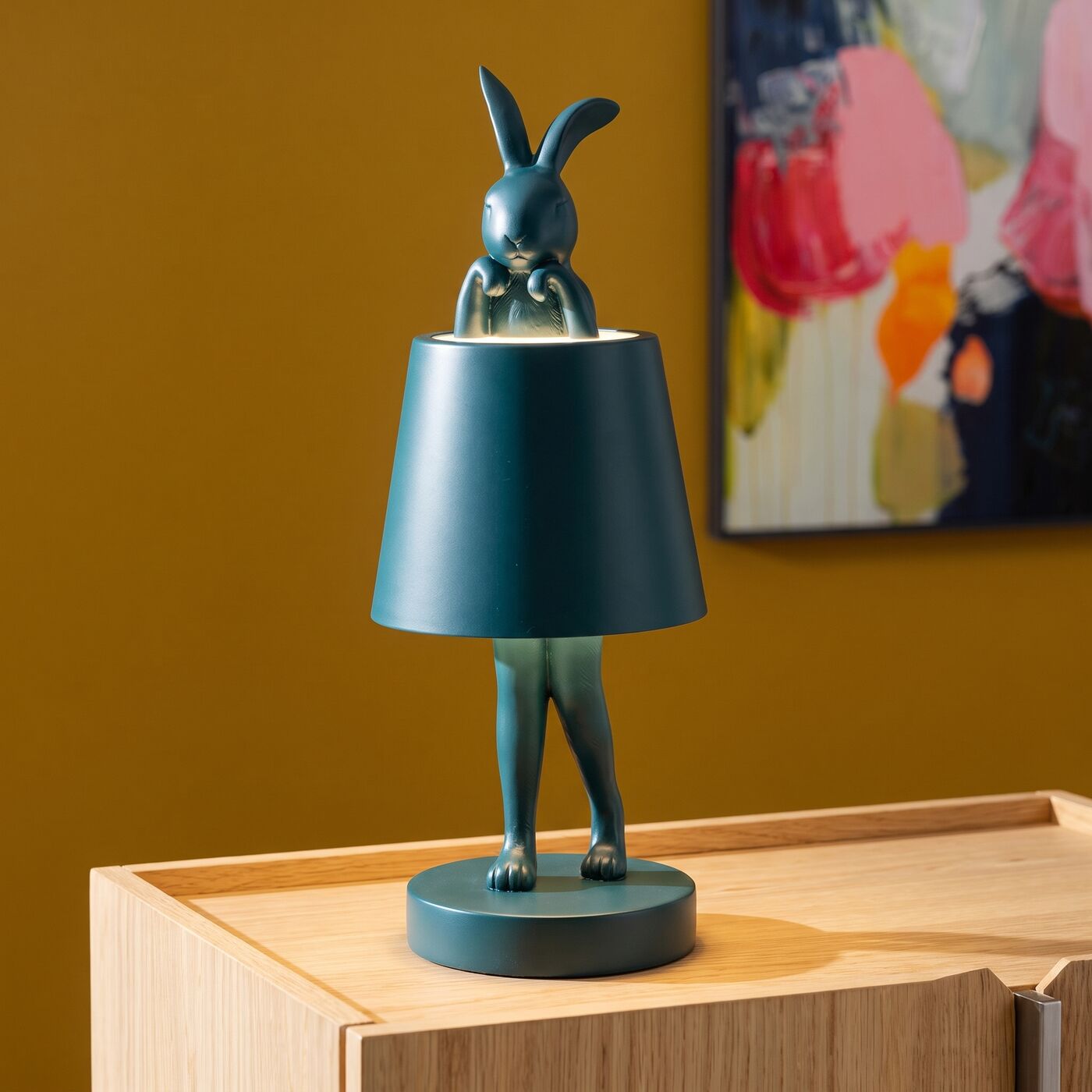 Светильник настольный Animal Rabbit LED Petrol 29cm