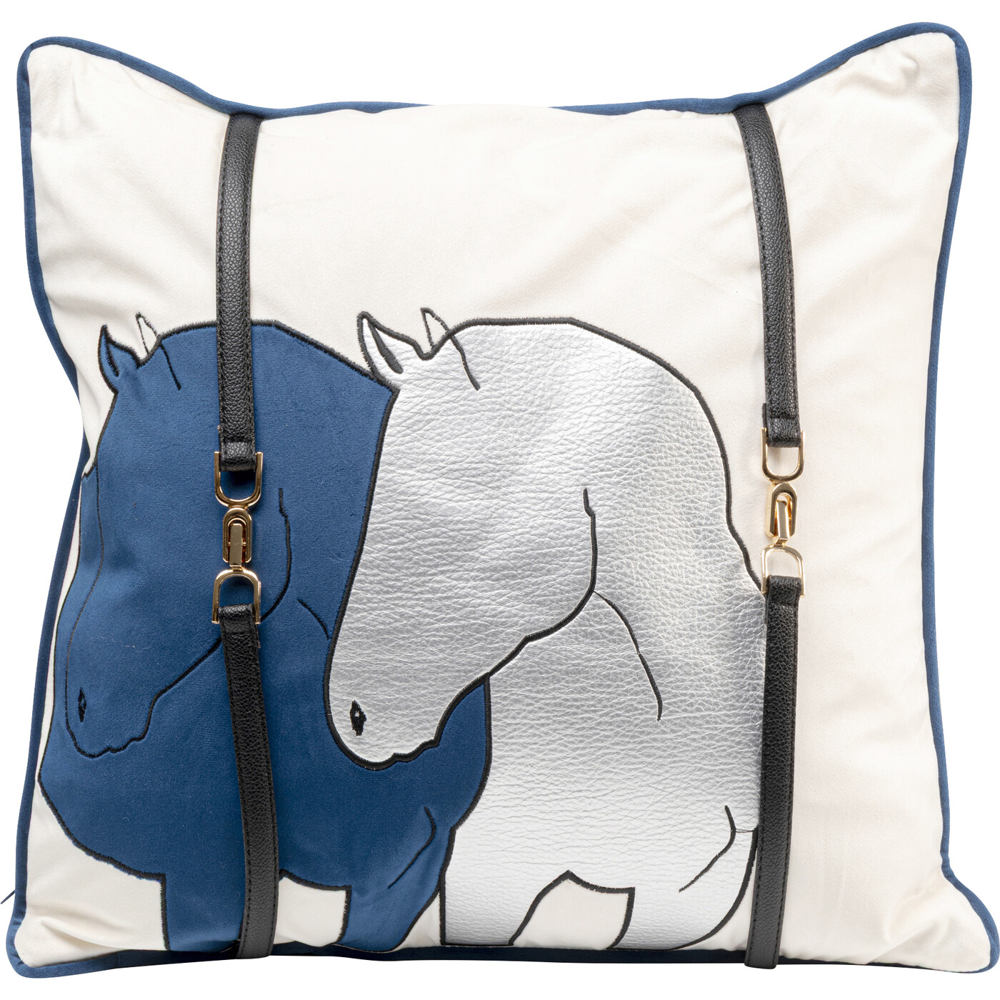 Cushion Horse Date Blue 45x45cm