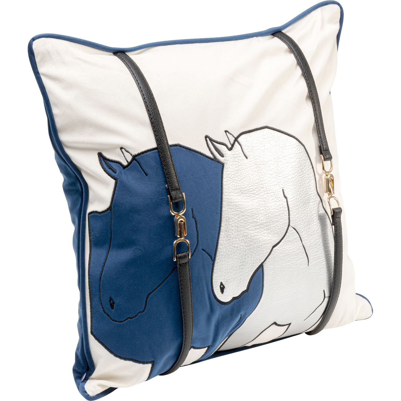 Cushion Horse Date Blue 45x45cm