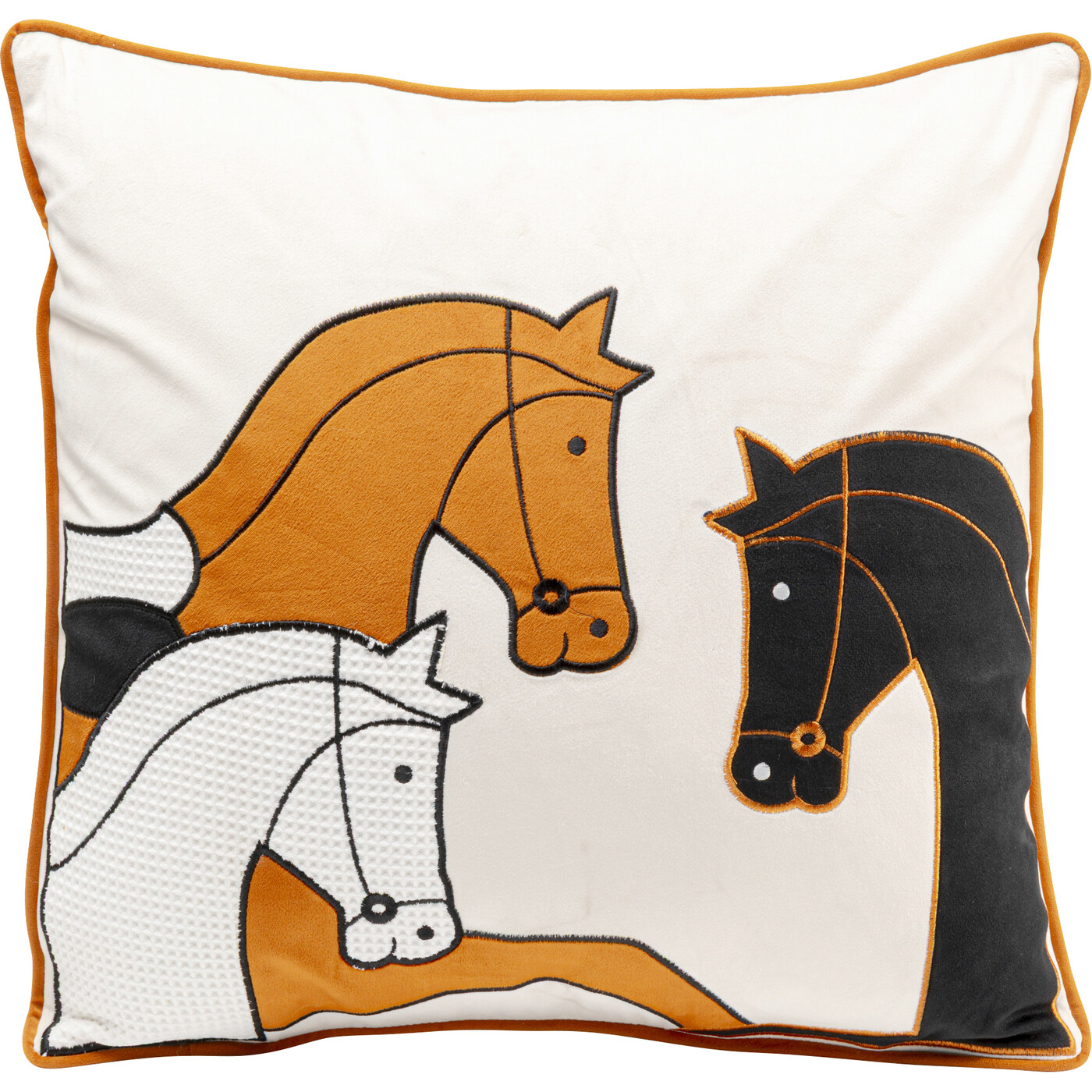 Cushion Horse Trio 45x45cm