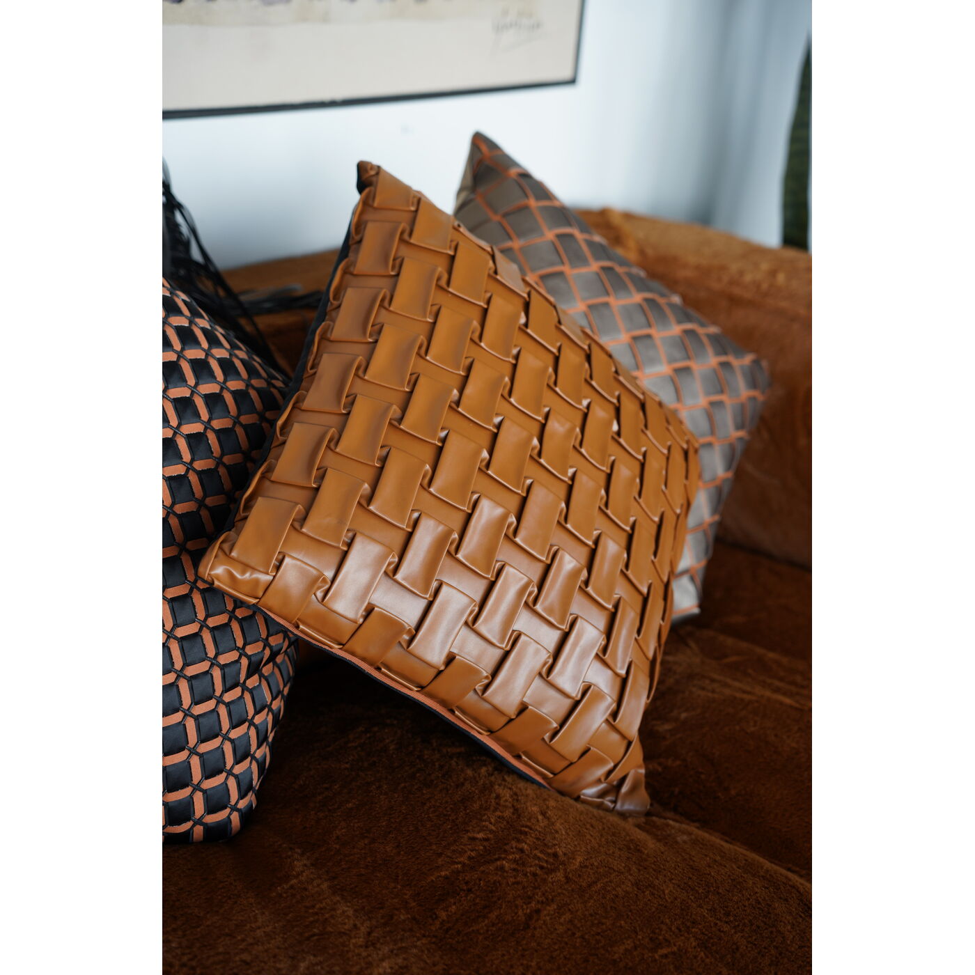 Cushion Posy Camel 45x45cm