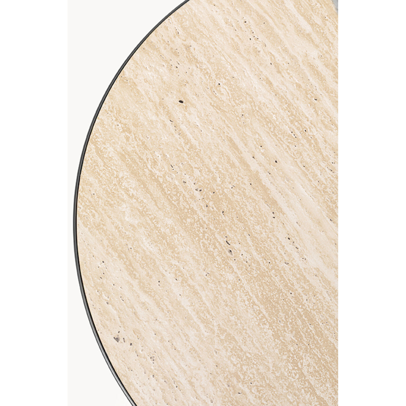 Coffee Table Cono Oak Travertin Ø70cm