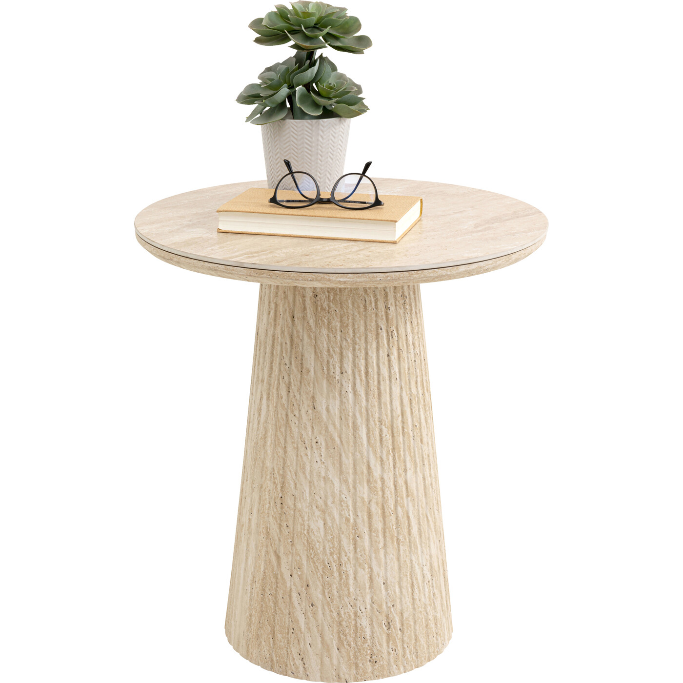 Side Table Alma Travertin Ø50cm