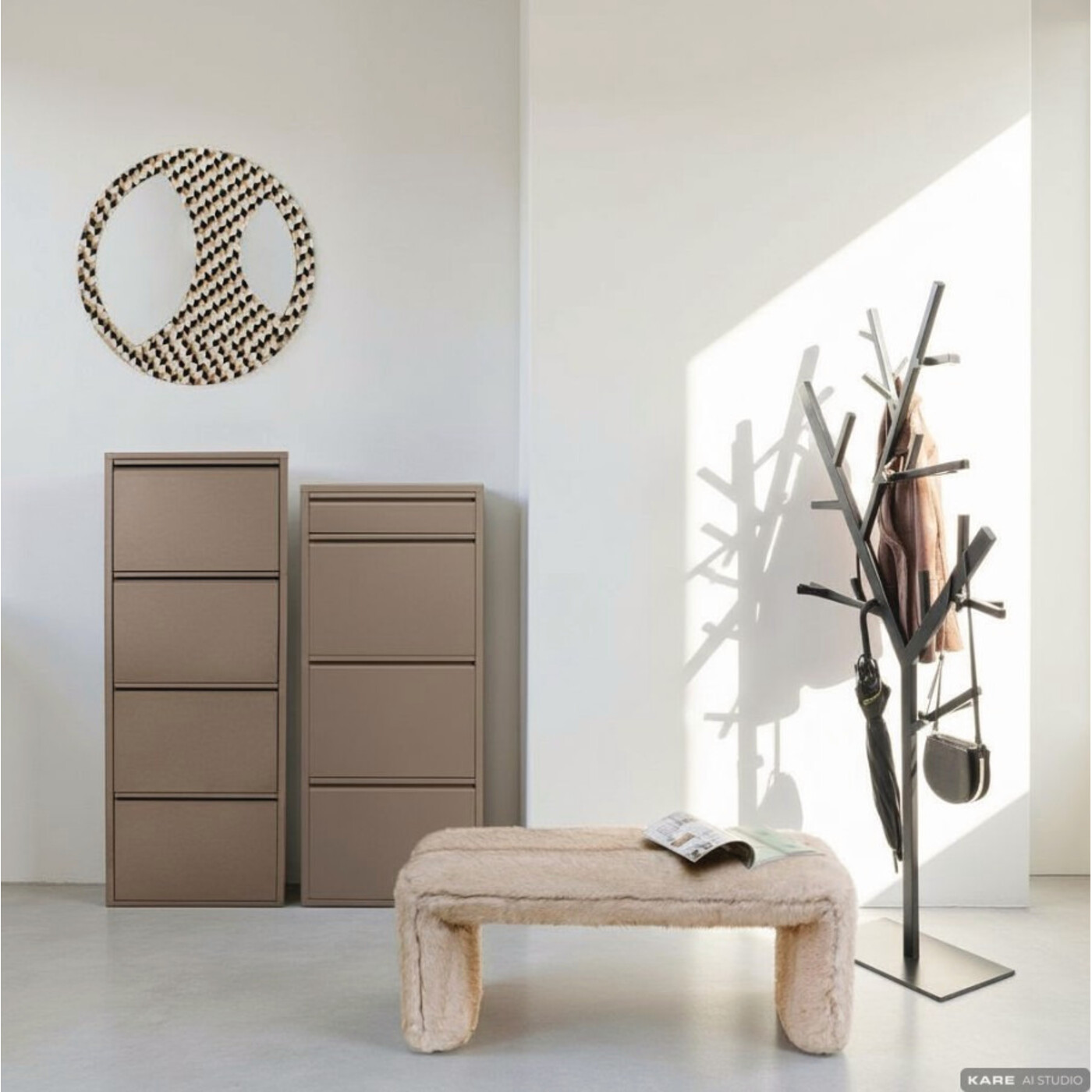 Shoe Container Caruso 3 Plus 1 Taupe