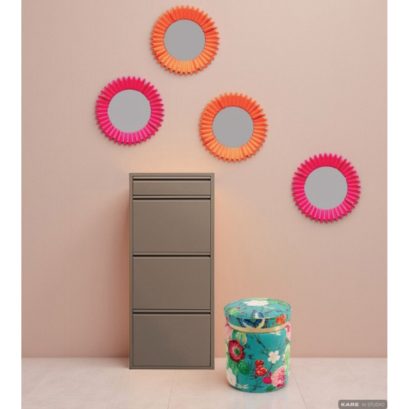 Shoe Container Caruso 3 Plus 1 Taupe
