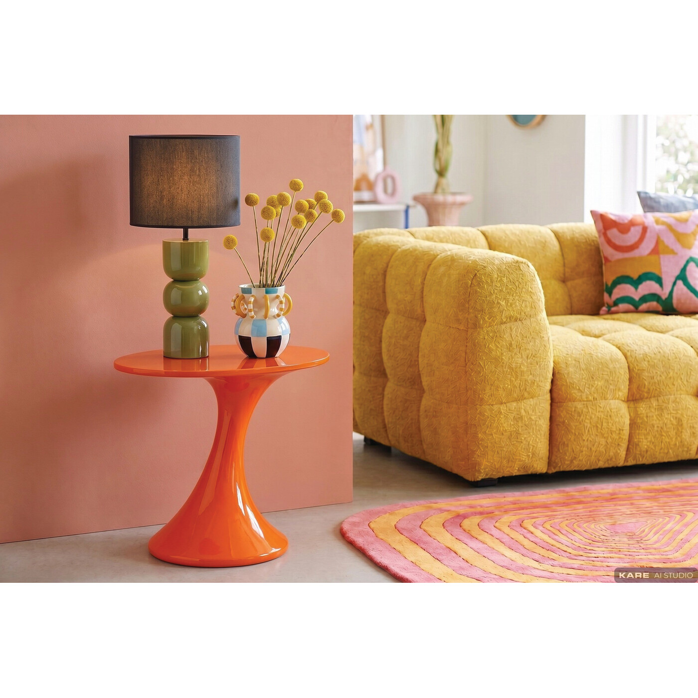 Side Table Lolly Orange 49x39cm