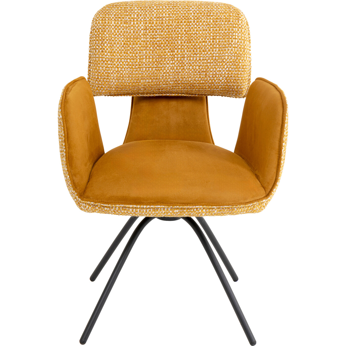 Swivel Chair with Armrest Helli Yellow