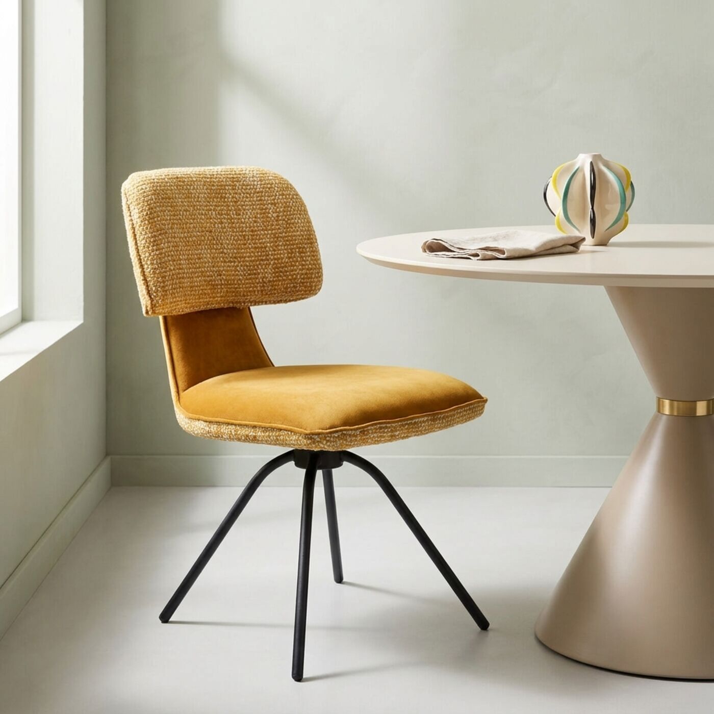 Swivel Chair Helli Yellow