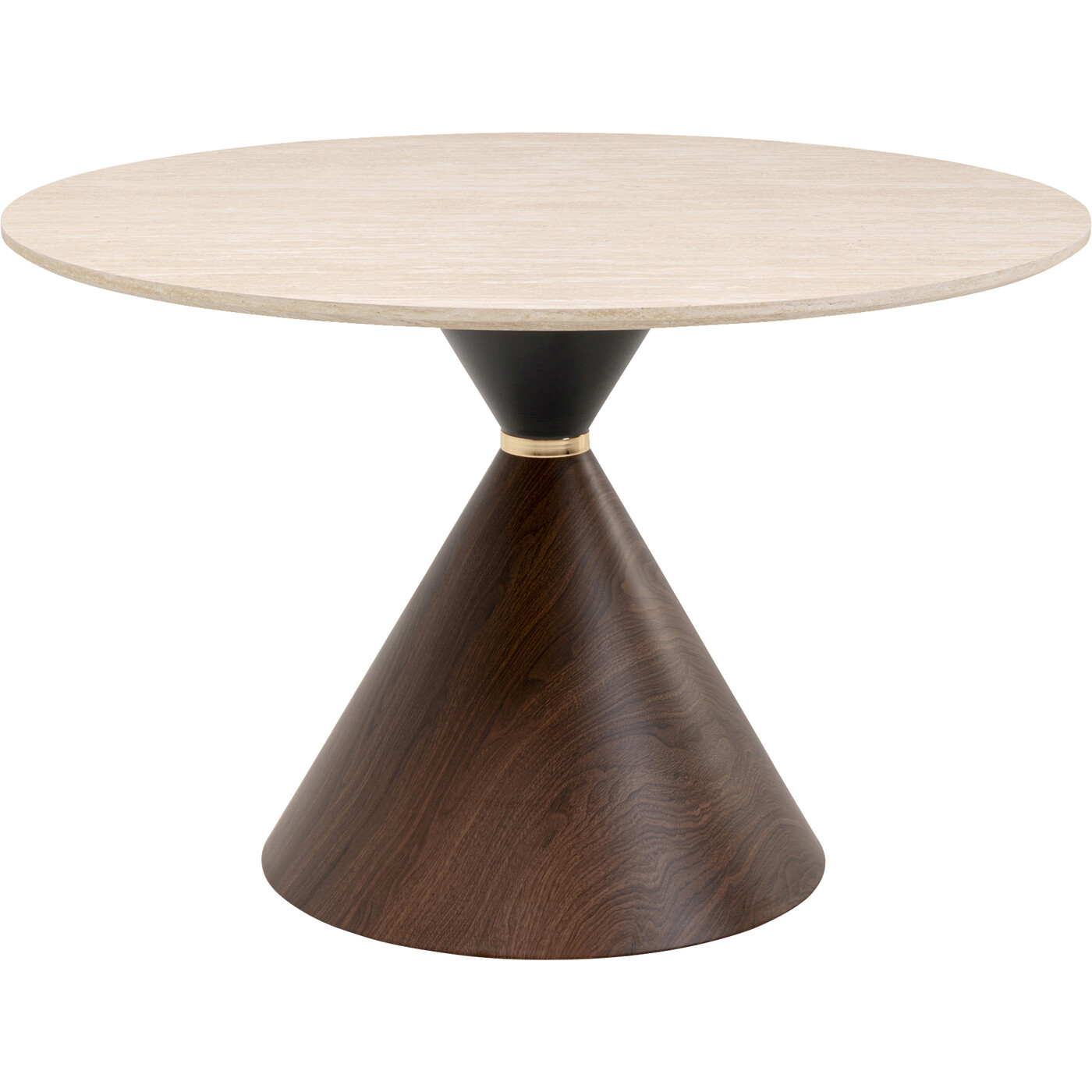 Table Cono Travertin Walnut Ø120cm