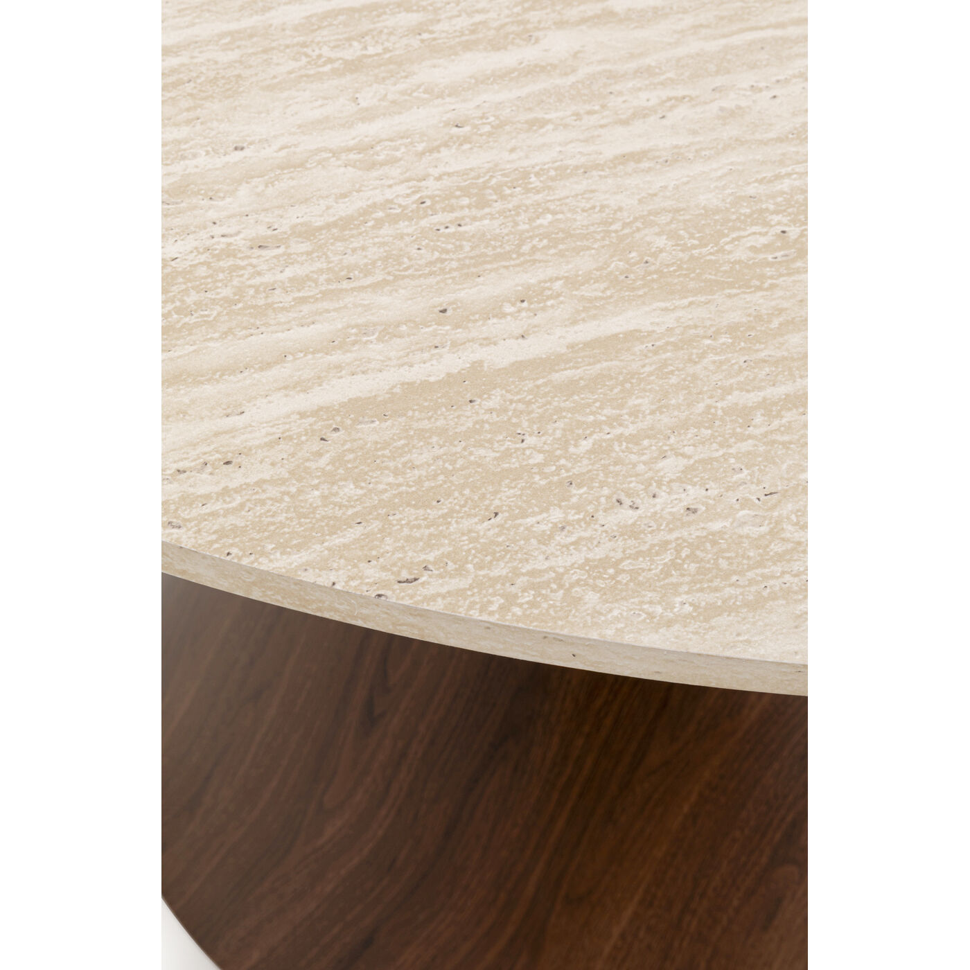 Table Cono Travertin Walnut Ø120cm